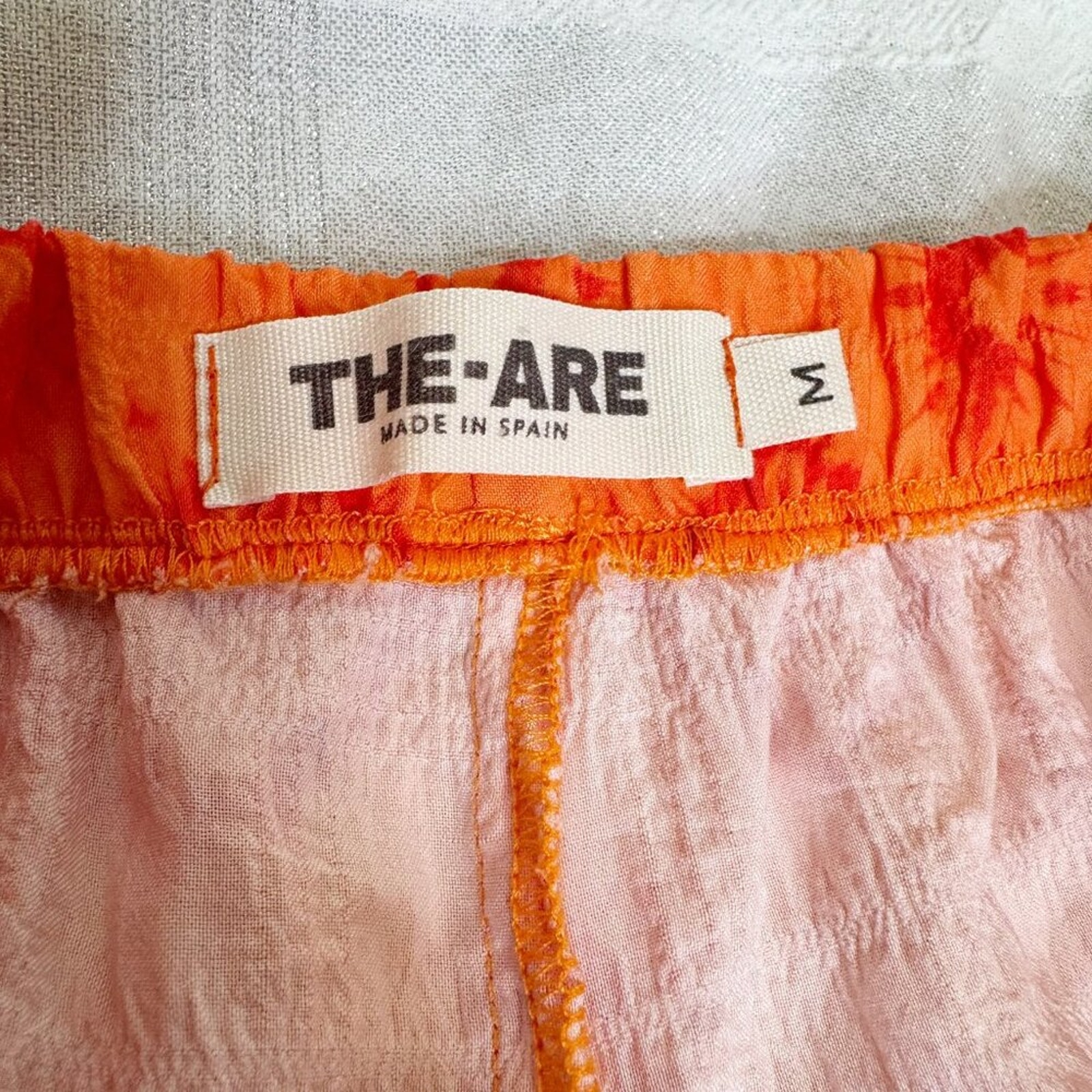 The-Are Printed Drawstring Woven Pants Size M Made In Spain — image 6 of 8